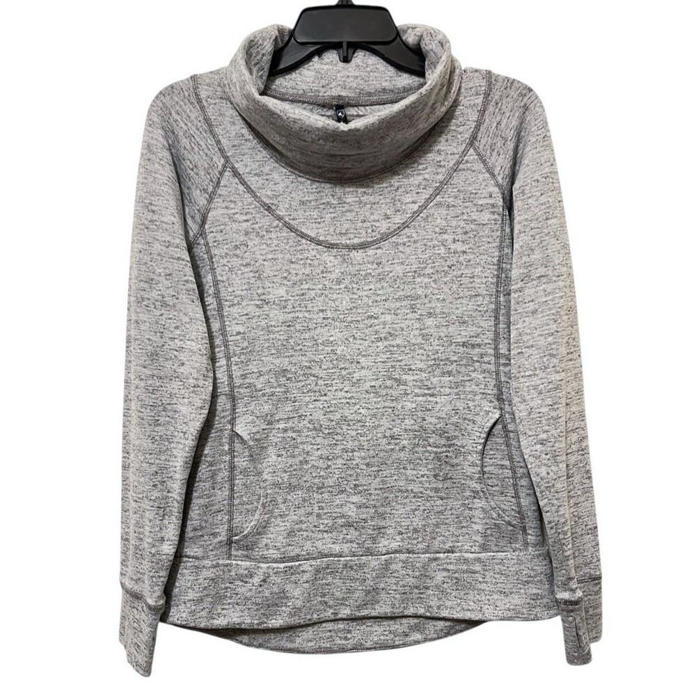 KUHL Gray Lea Pullover Cowl Neck Kangaroo Pocket Sweater Outdoors Women's Medium